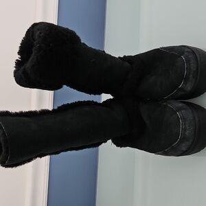 UGG Black Rugged Sole Boots